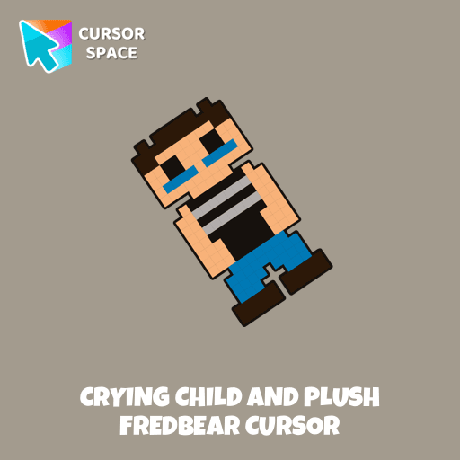 Crying Child and Plush Fredbear cursor arrow cursor