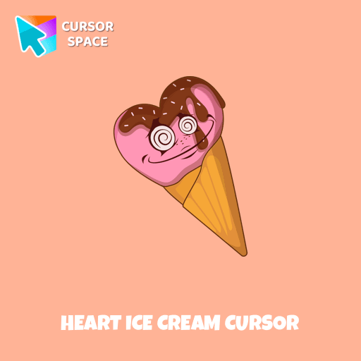 Heart Ice Cream cursor arrow cursor