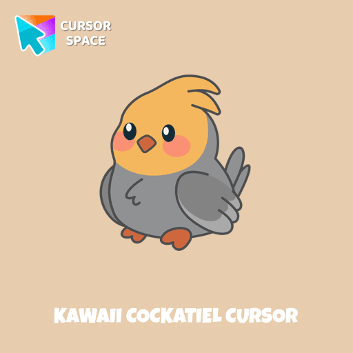 Kawaii Cockatiel cursor arrow cursor
