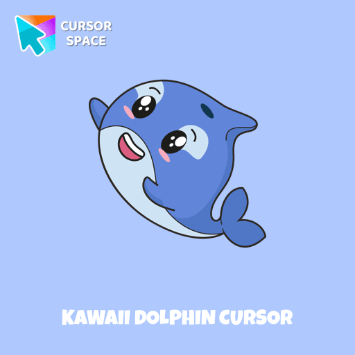 Kawaii Dolphin cursor arrow cursor