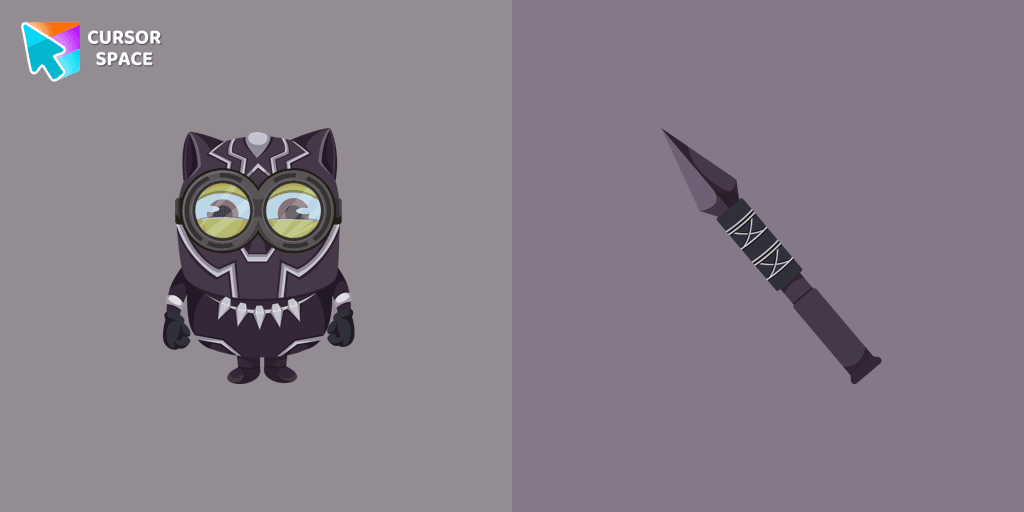 Minion Black Panther Character cursor