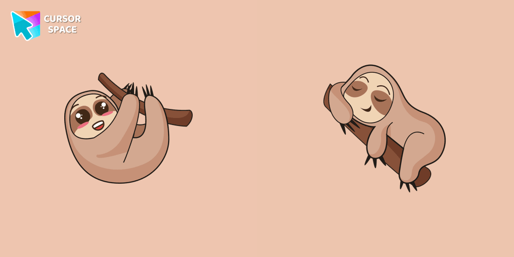 Kawaii Sloth cursor